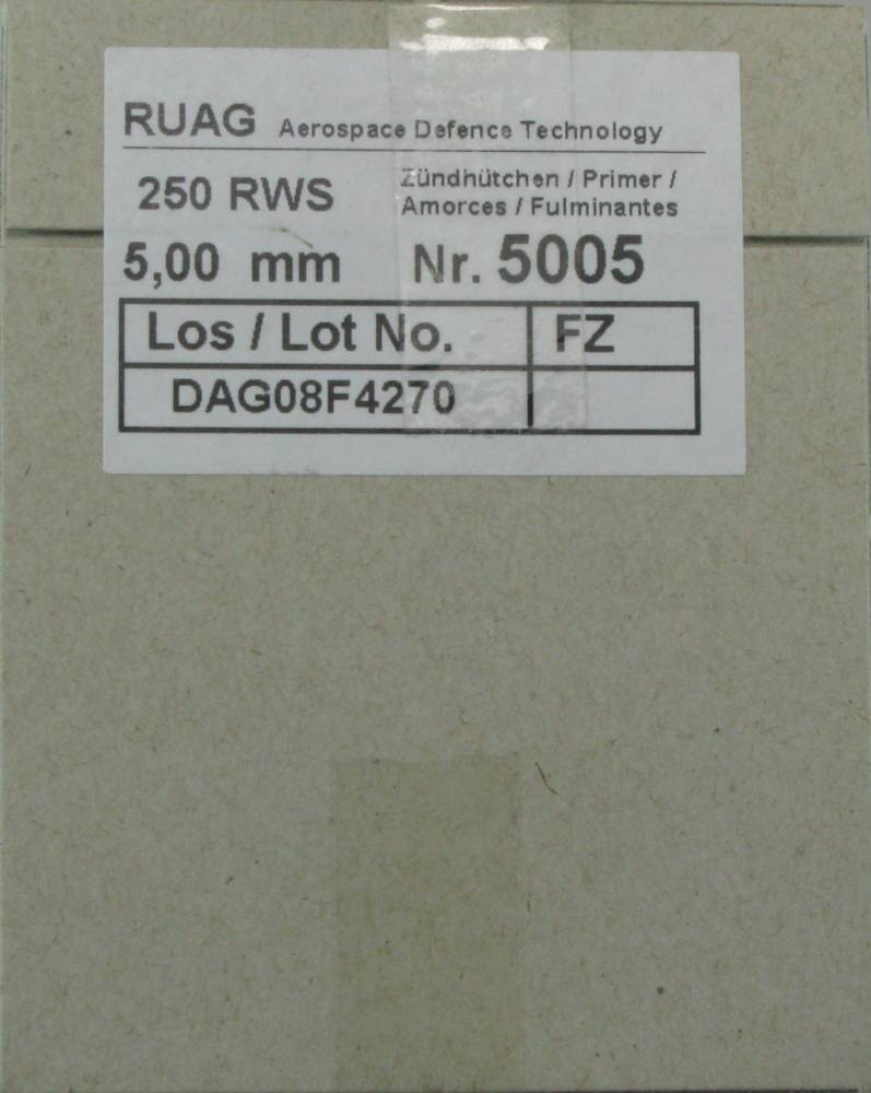 RWS Berdan LR 5005 5,0mm 250 kpl
